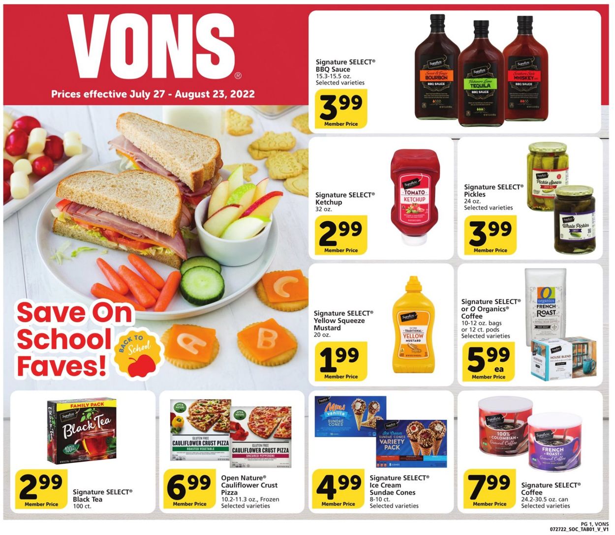 Vons Weekly Ad Circular - valid 07/27-08/23/2022