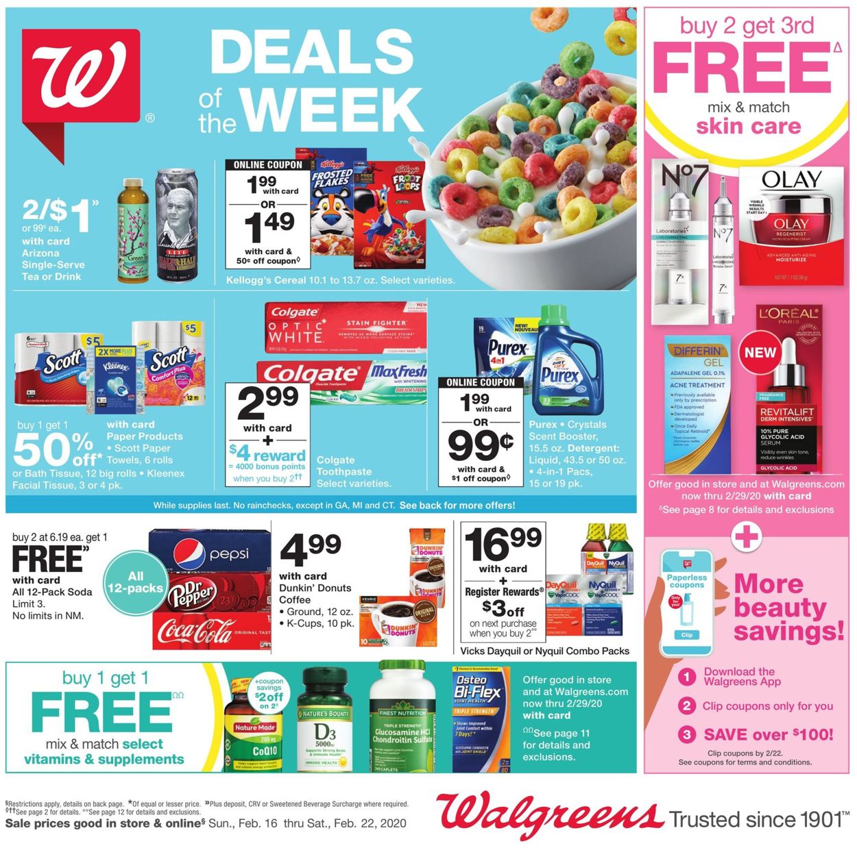 Walgreens Weekly Ad Circular - valid 02/16-02/22/2020
