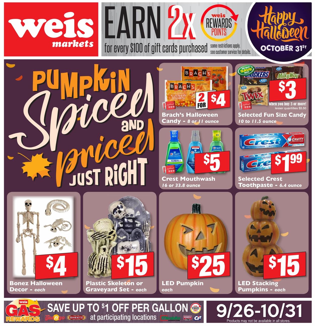 Weis Weekly Ad Circular - valid 09/26-10/31/2019