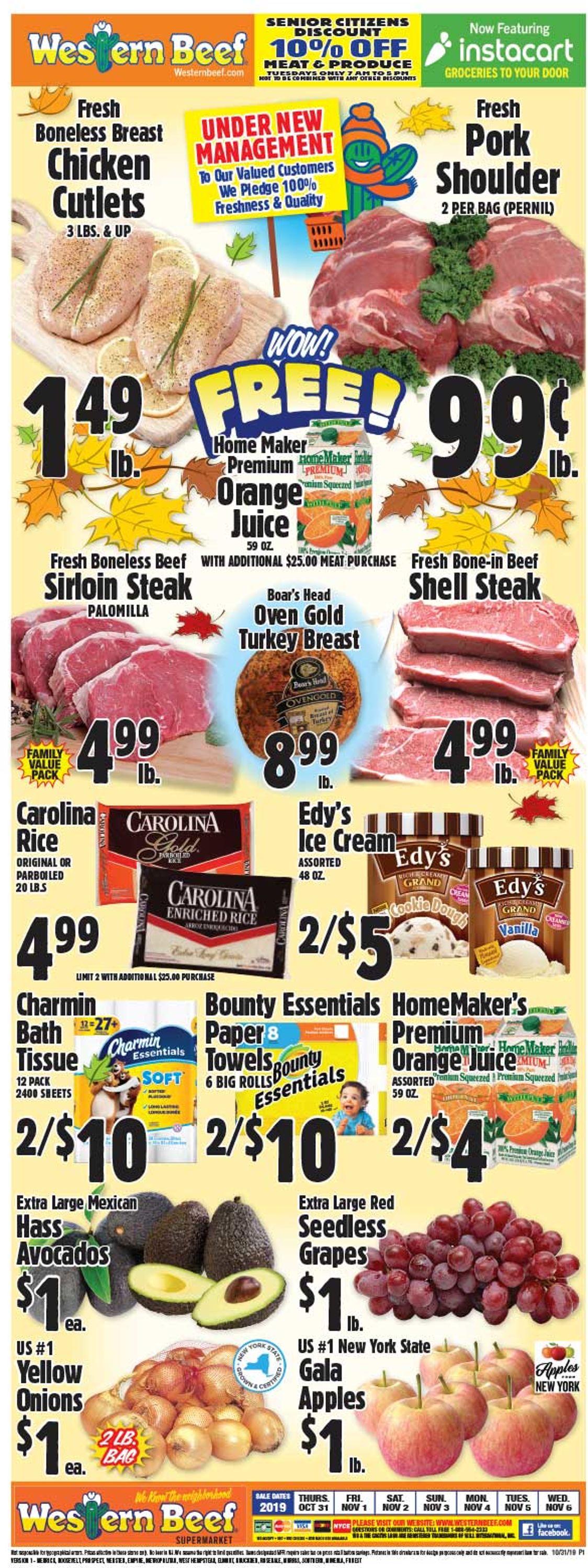 Western Beef Weekly Ad Circular - valid 10/31-11/06/2019