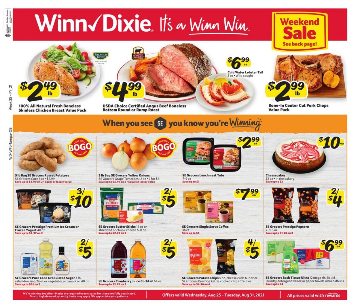 Winn Dixie Weekly Ad Circular - valid 08/25-08/31/2021