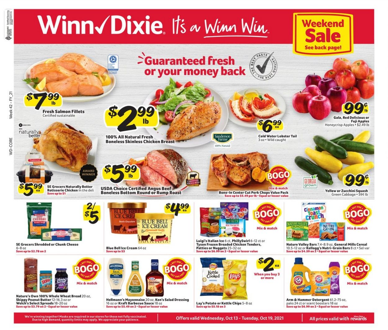Winn Dixie Weekly Ad Circular - valid 10/13-10/19/2021