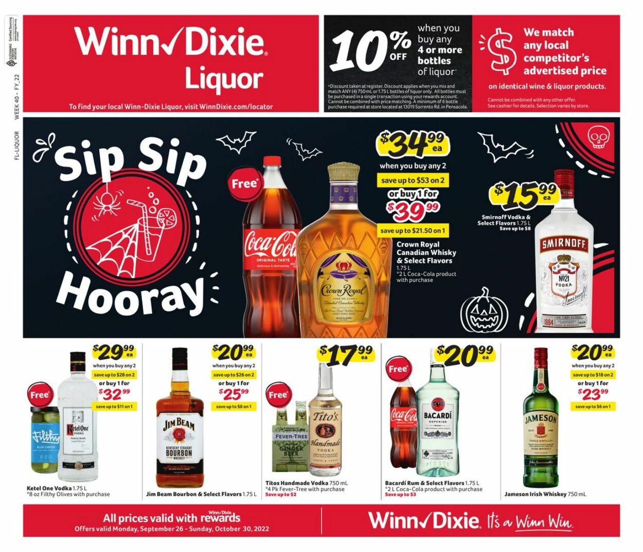 Winn Dixie Weekly Ad Circular - valid 09/26-10/30/2022