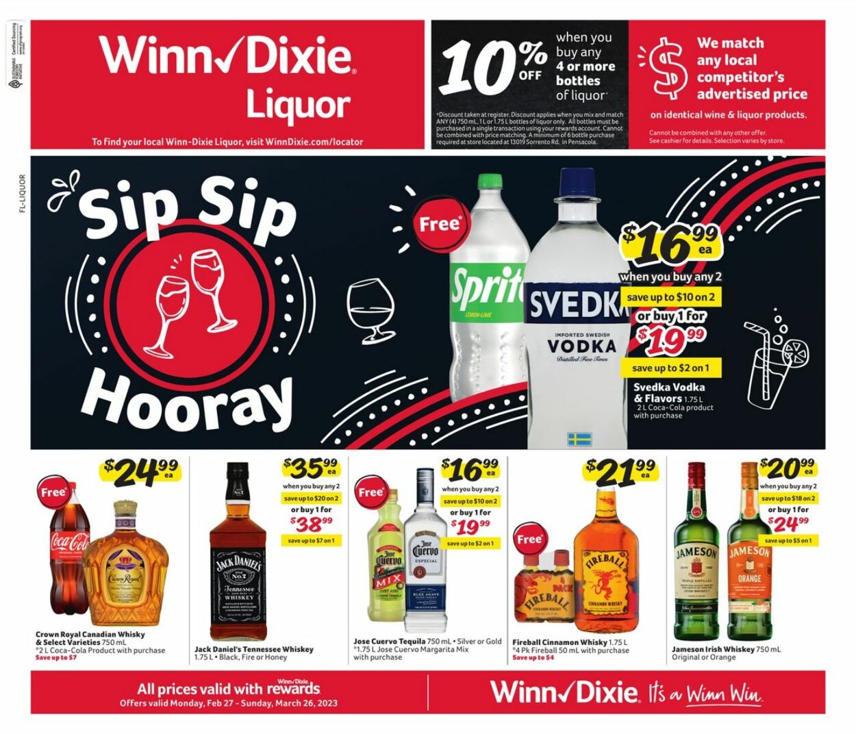 Winn Dixie Weekly Ad Circular - valid 02/27-03/26/2023