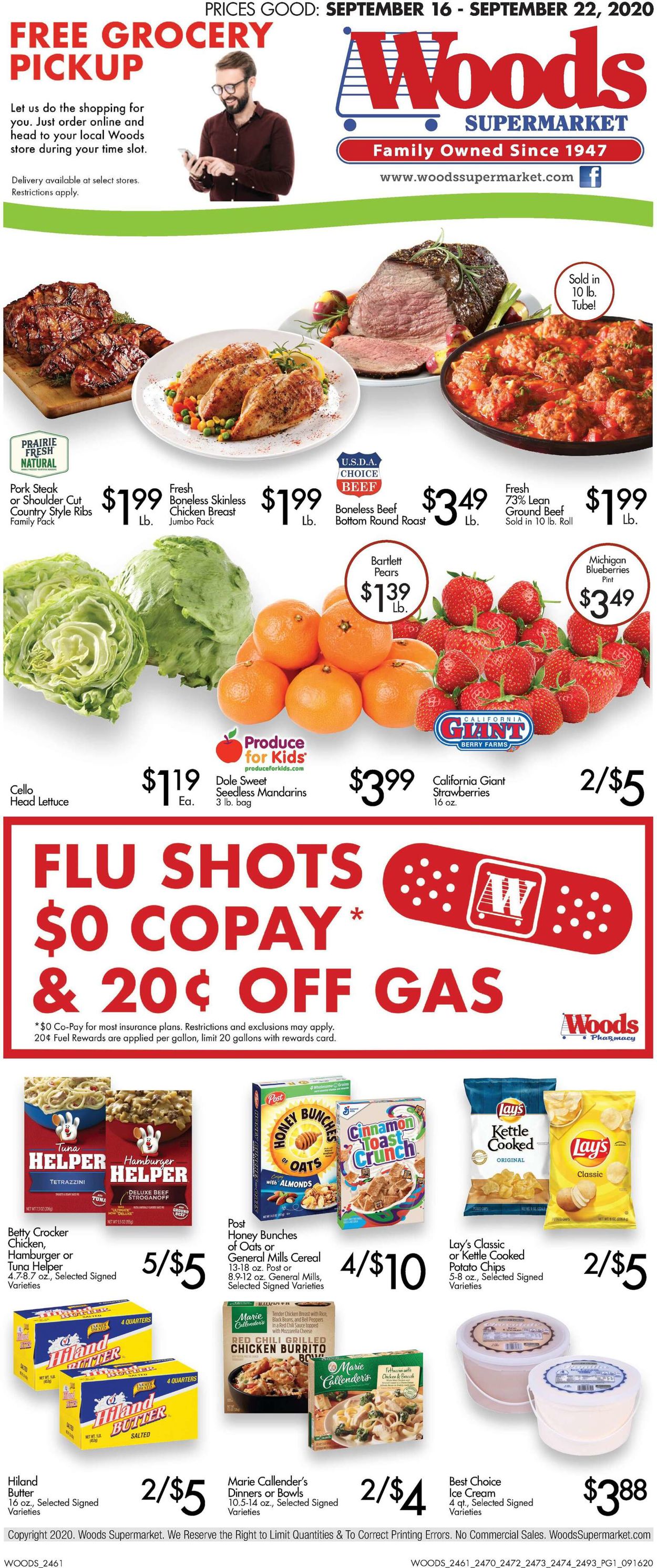Woods Supermarket Weekly Ad Circular - valid 09/16-09/22/2020