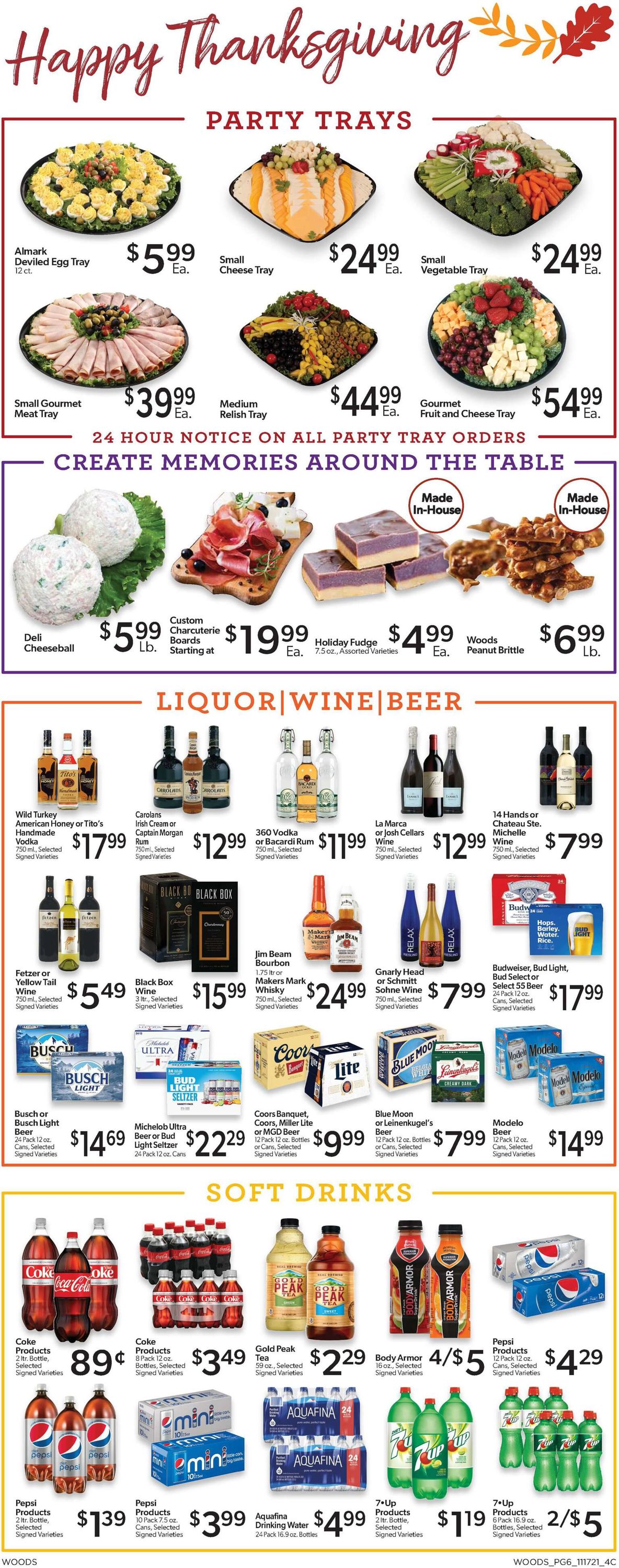 Woods Supermarket THANKSGIVING 2021 Weekly Ad Circular - valid 11/17-11/30/2021 (Page 6)