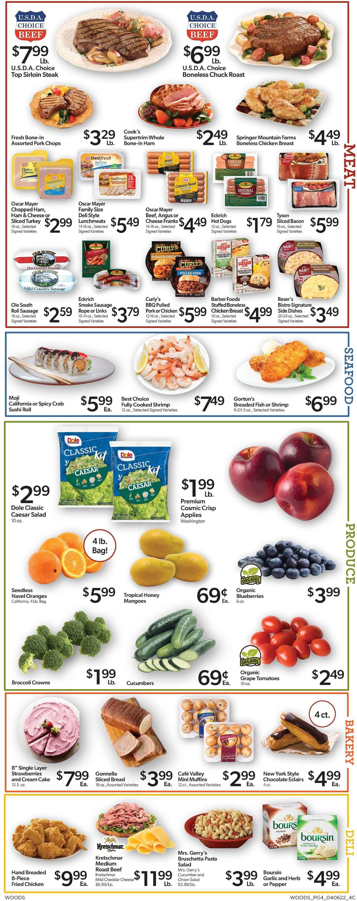 Woods Supermarket EASTER 2022 Weekly Ad Circular - valid 04/06-04/12/2022 (Page 4)