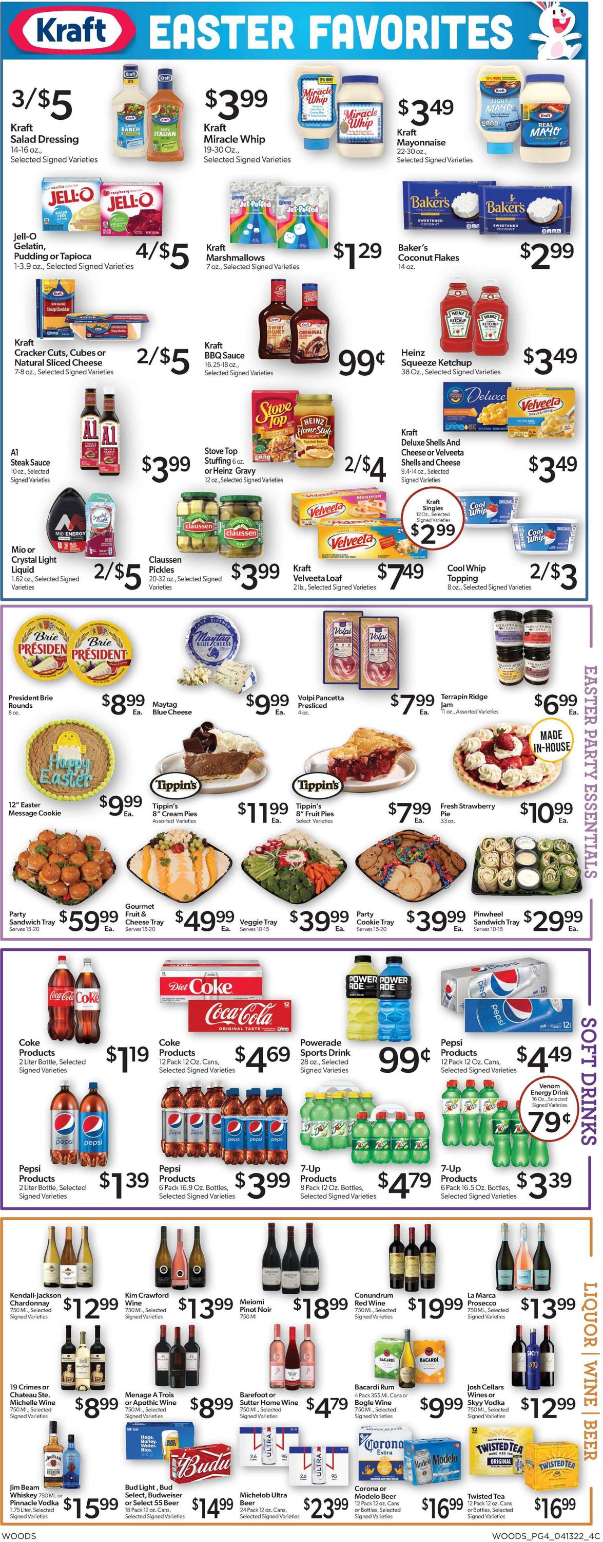 Woods Supermarket EASTER 2022 Weekly Ad Circular - valid 04/13-04/19/2022 (Page 4)