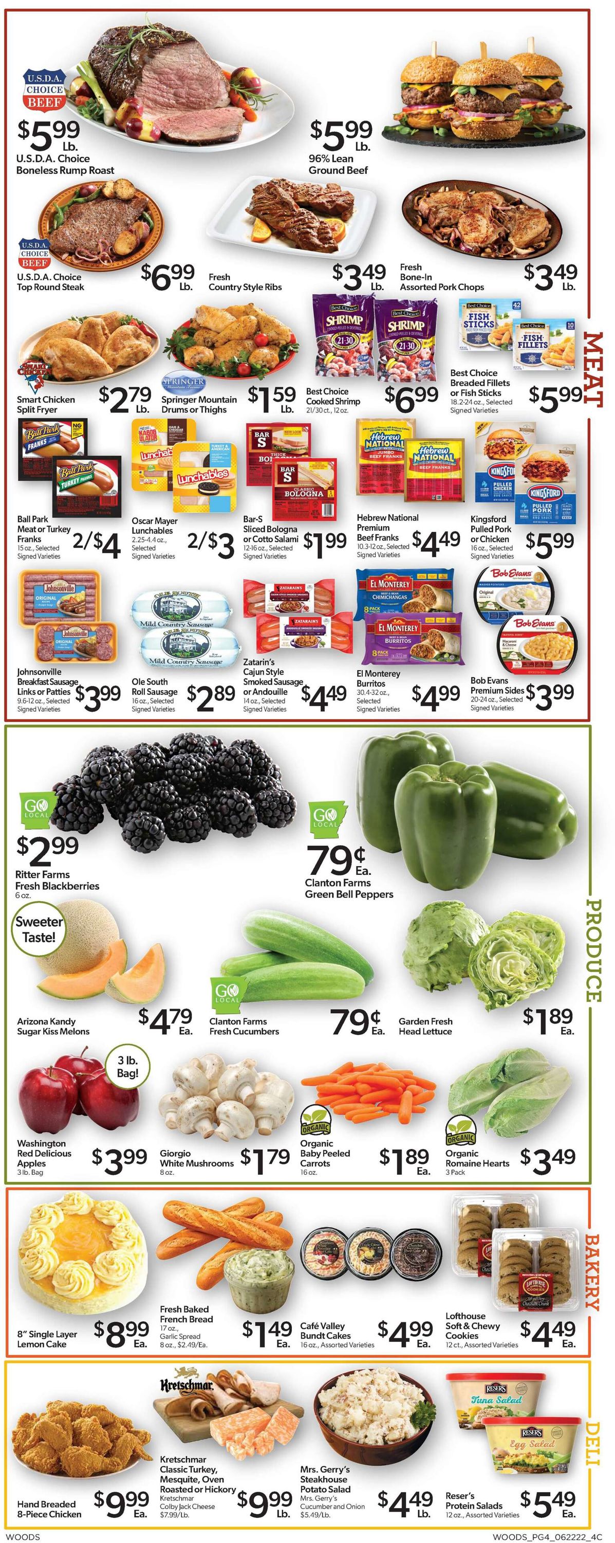 Woods Supermarket Weekly Ad Circular - valid 06/22-06/28/2022 (Page 4)