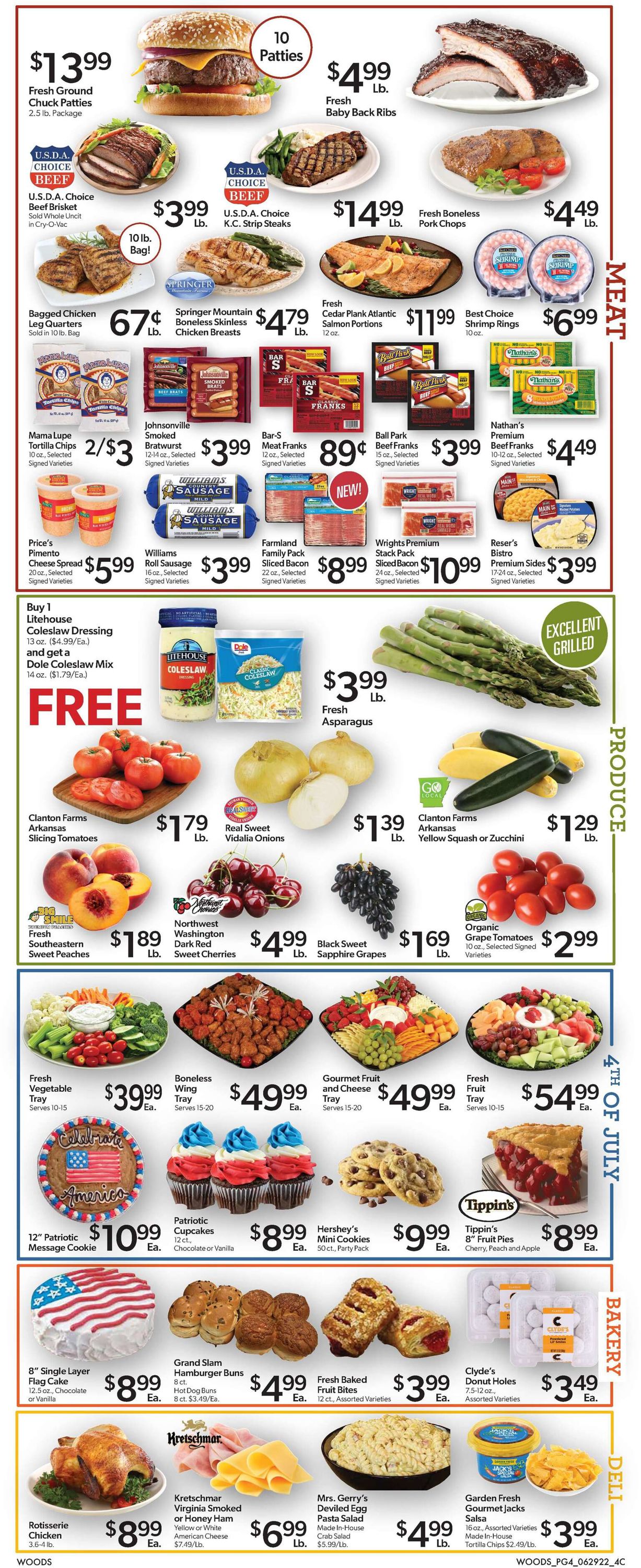 Woods Supermarket Weekly Ad Circular - valid 06/29-07/05/2022 (Page 4)