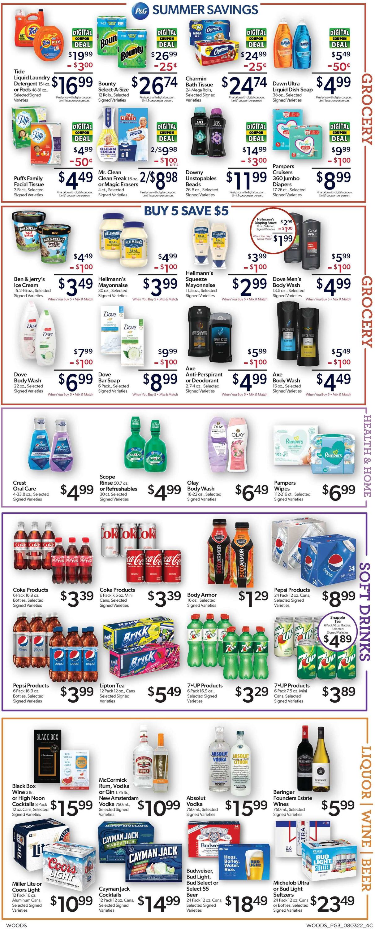 Woods Supermarket Weekly Ad Circular - valid 08/03-08/09/2022 (Page 3)