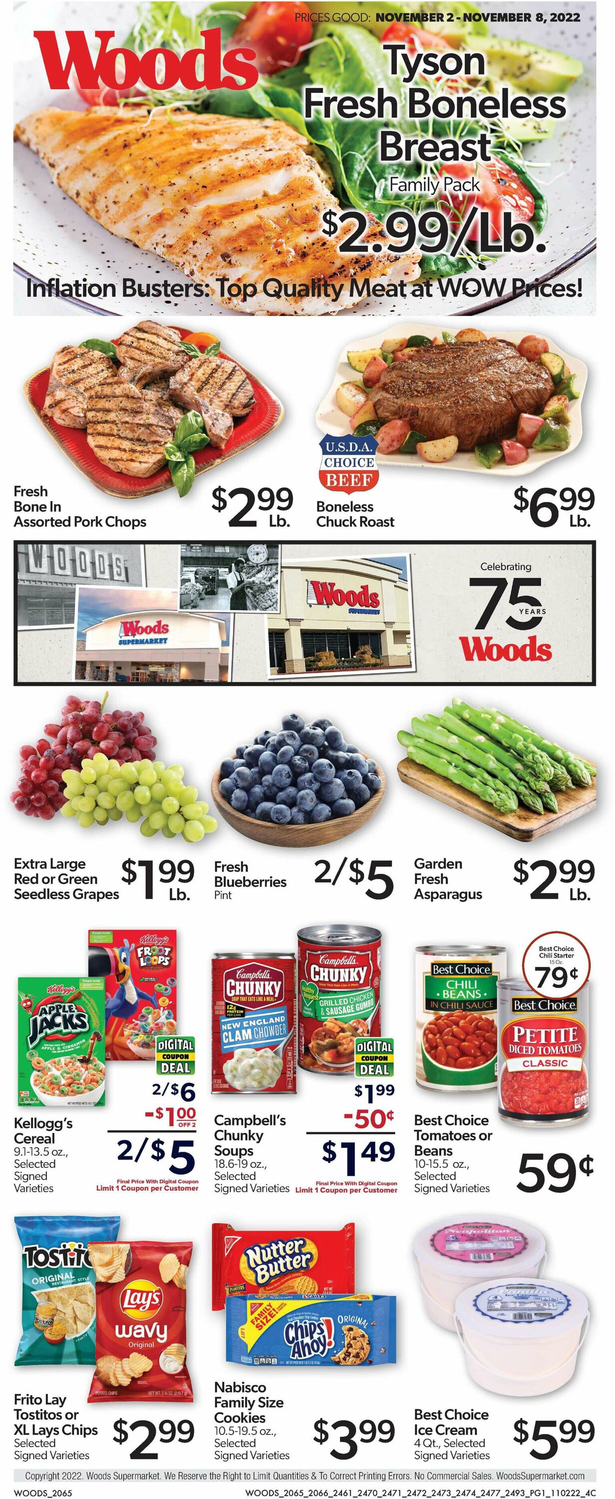 Woods Supermarket Weekly Ad Circular - valid 11/02-11/08/2022
