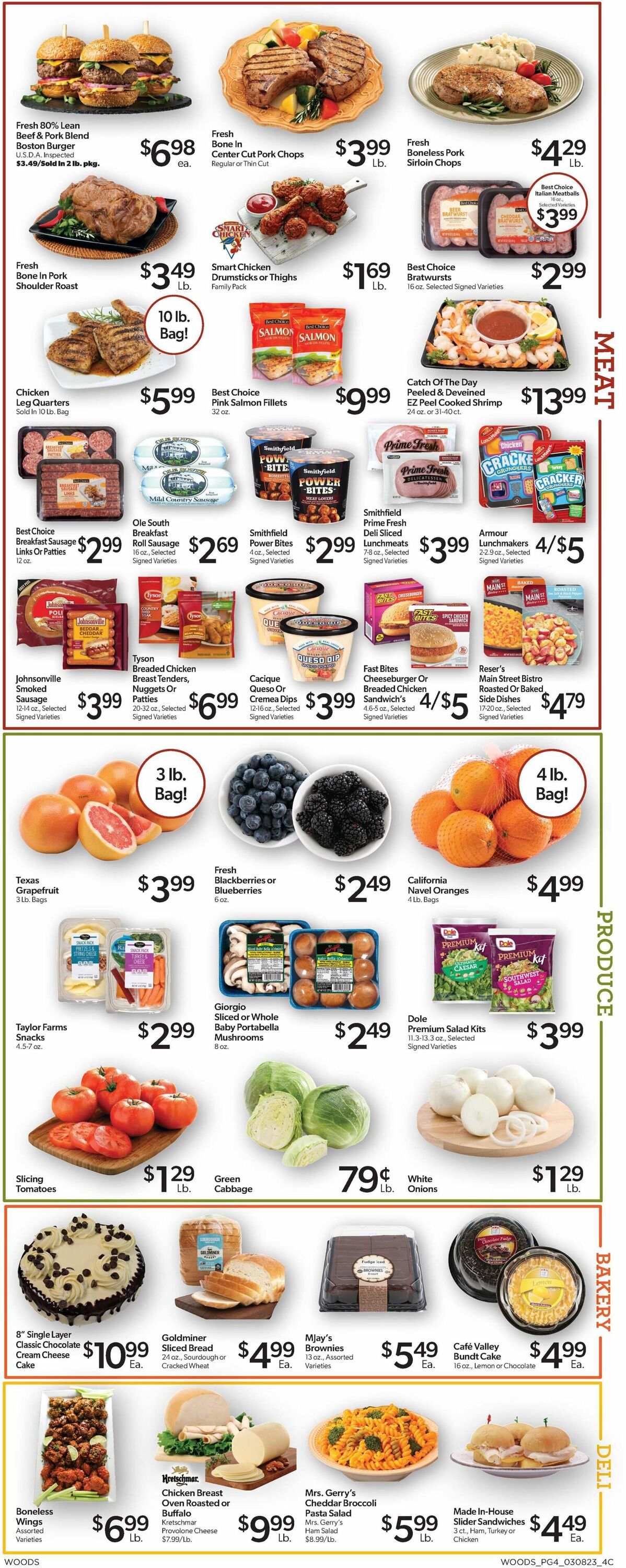 Woods Supermarket Weekly Ad Circular - valid 03/08-03/14/2023 (Page 4)