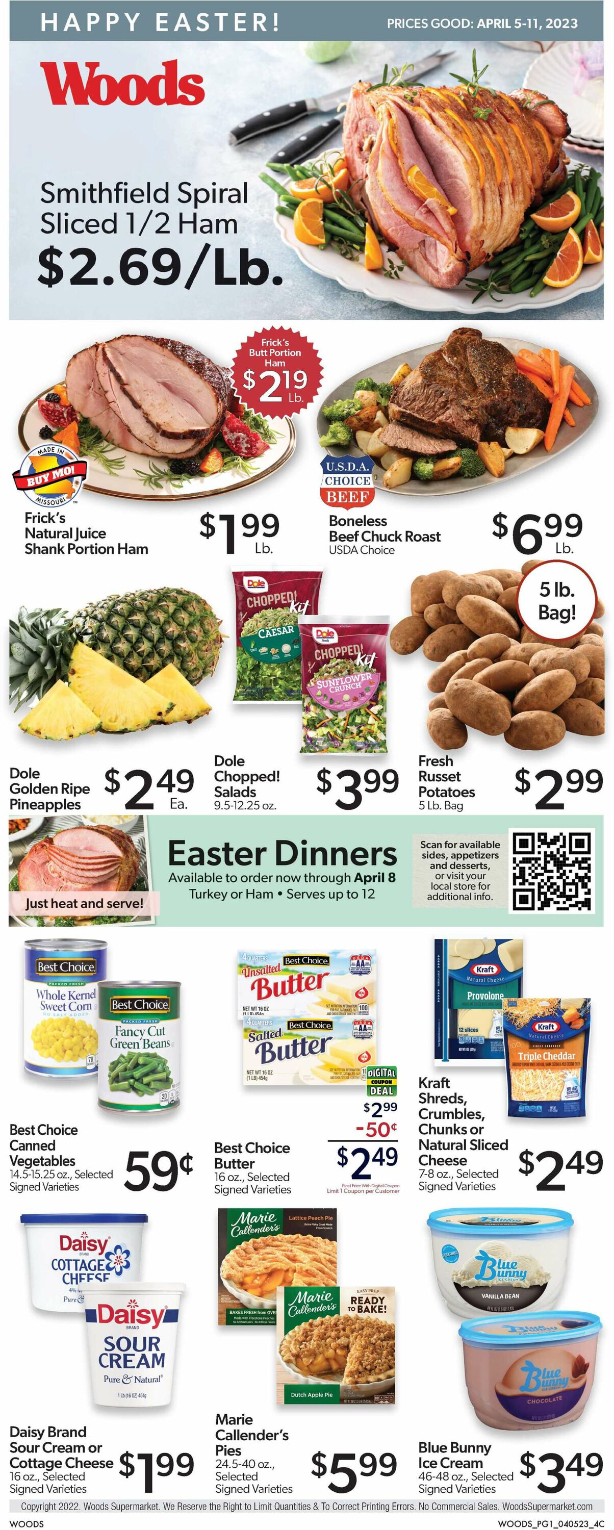 Woods Supermarket Weekly Ad Circular - valid 04/05-04/11/2023