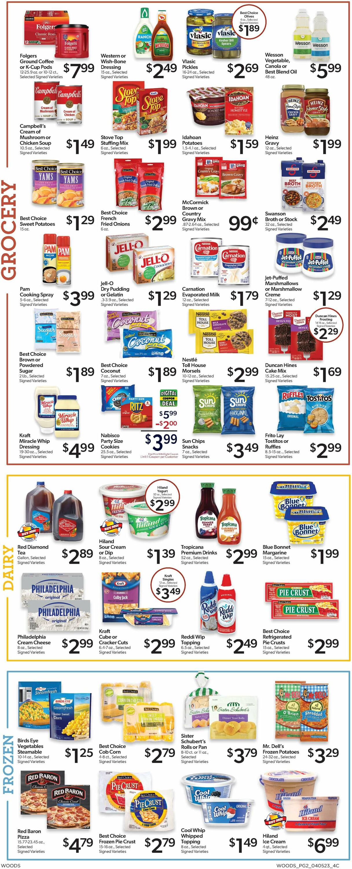 Woods Supermarket Weekly Ad Circular - valid 04/05-04/11/2023 (Page 2)
