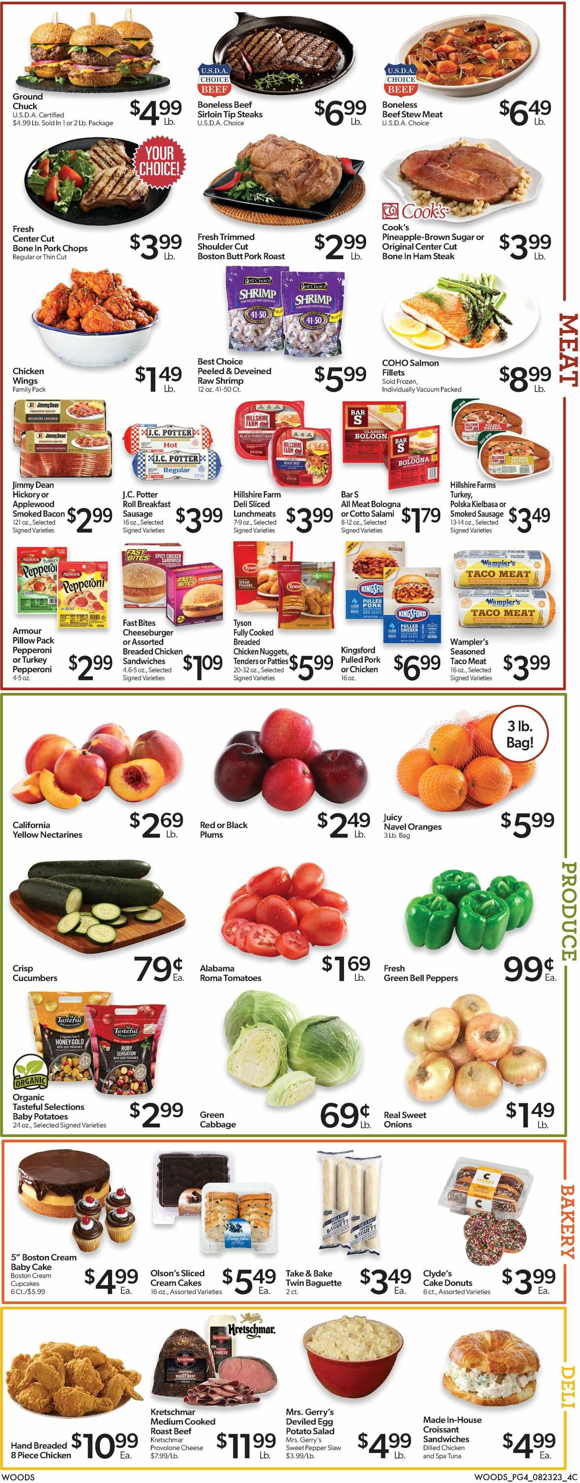 Woods Supermarket Weekly Ad Circular - valid 08/23-08/29/2023 (Page 4)