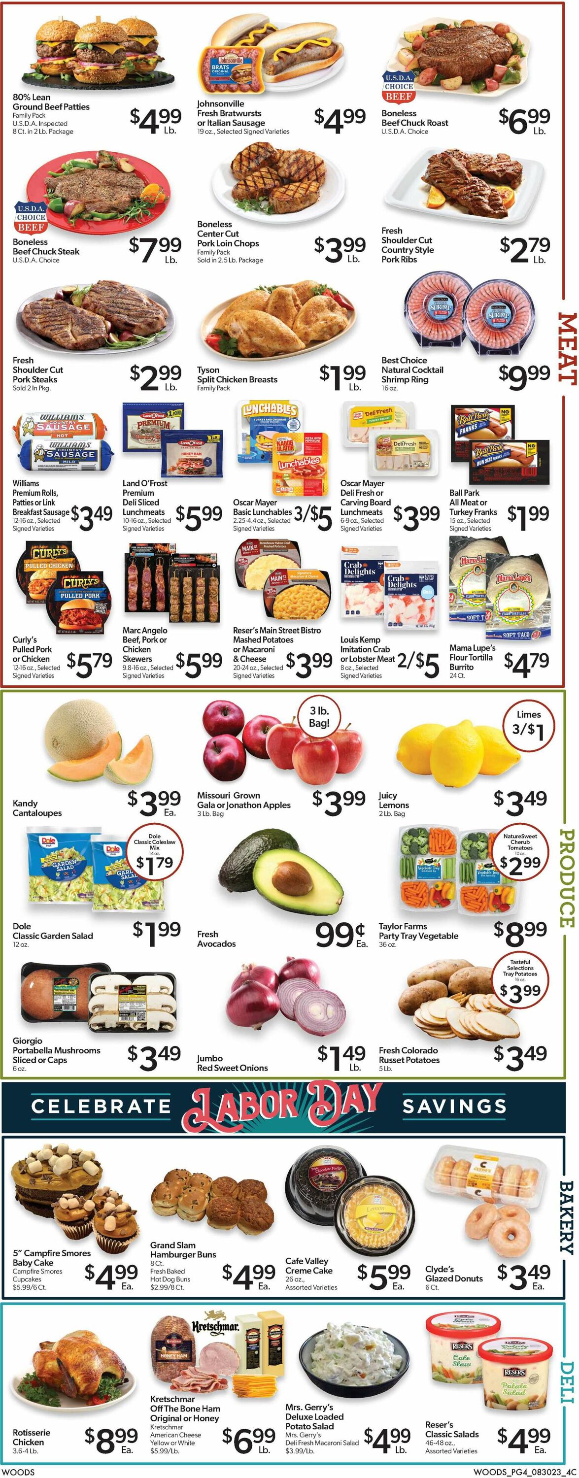 Woods Supermarket Weekly Ad Circular - valid 08/30-09/05/2023 (Page 4)