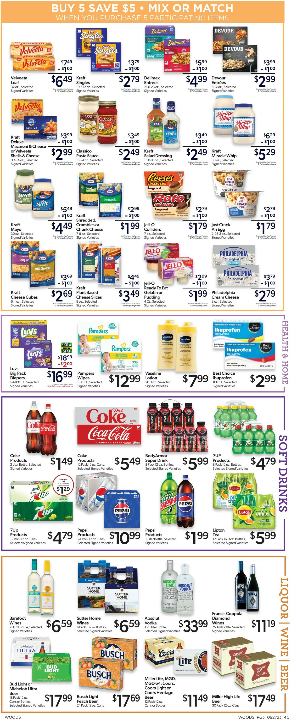 Woods Supermarket Weekly Ad Circular - valid 09/27-10/03/2023 (Page 3)