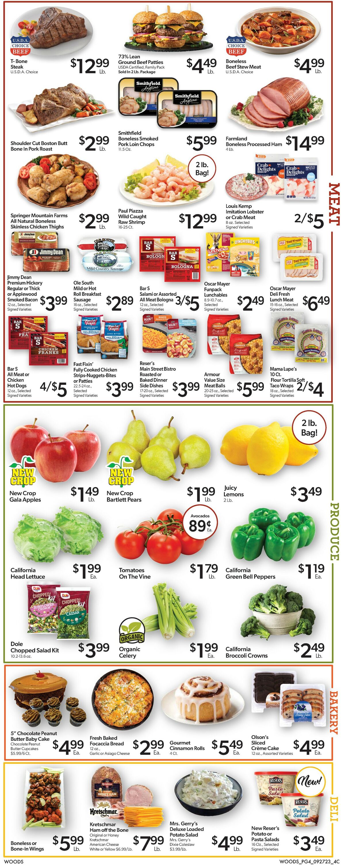 Woods Supermarket Weekly Ad Circular - valid 09/27-10/03/2023 (Page 4)
