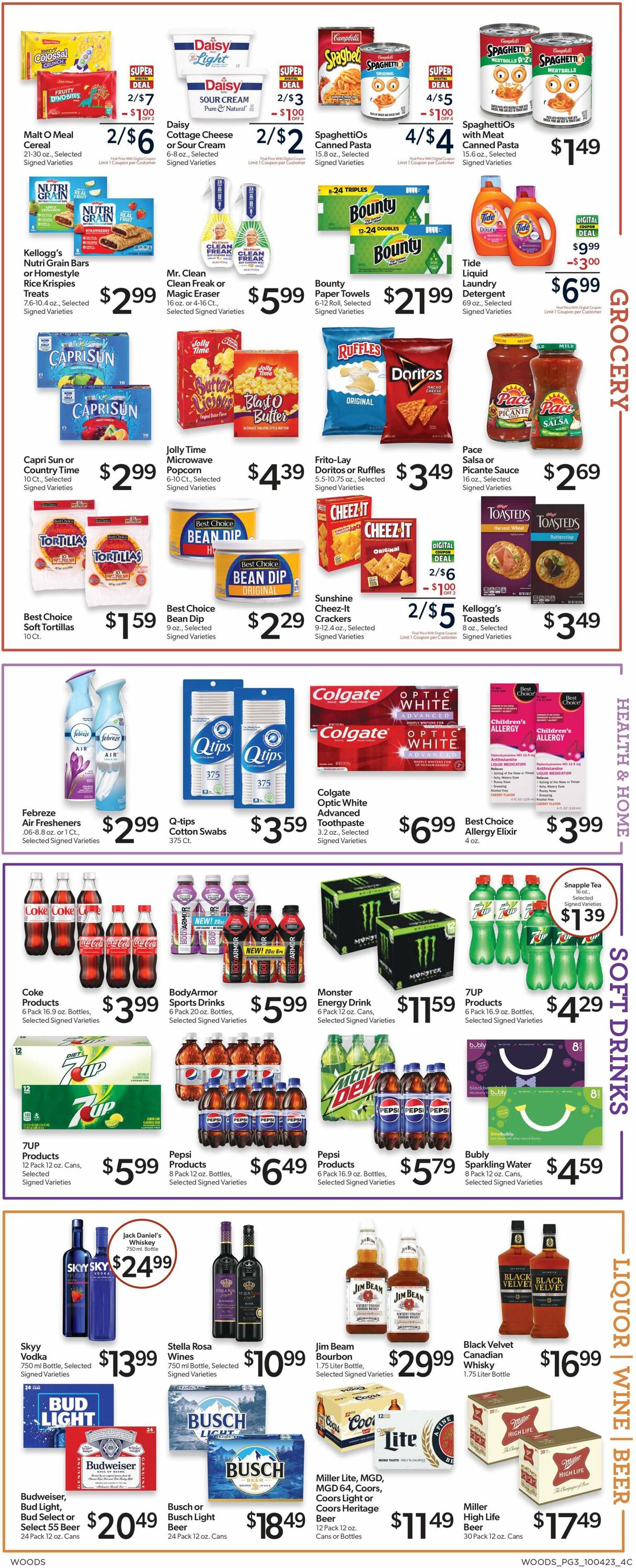 Woods Supermarket Weekly Ad Circular - valid 10/04-10/10/2023 (Page 3)