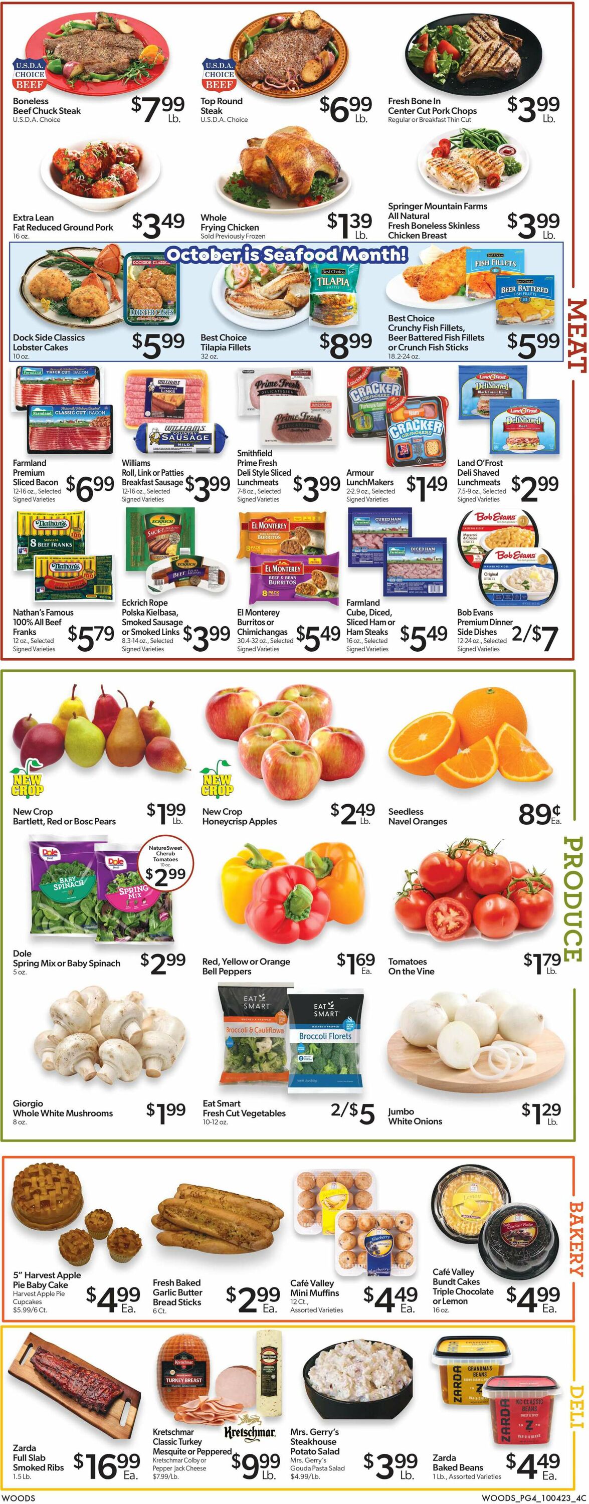 Woods Supermarket Weekly Ad Circular - valid 10/04-10/10/2023 (Page 4)