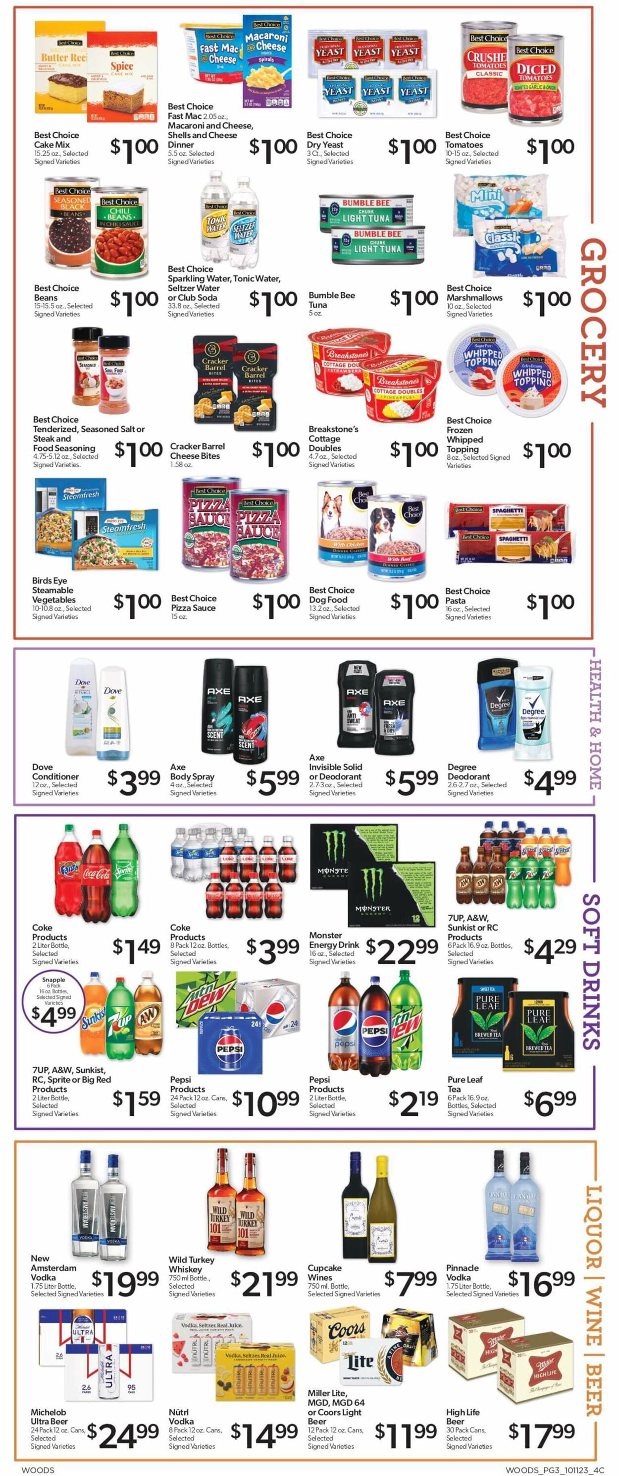 Woods Supermarket Weekly Ad Circular - valid 10/11-10/17/2023 (Page 3)