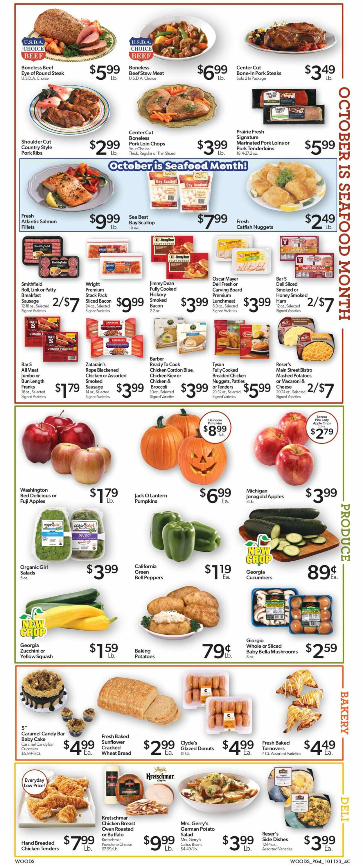 Woods Supermarket Weekly Ad Circular - valid 10/11-10/17/2023 (Page 4)