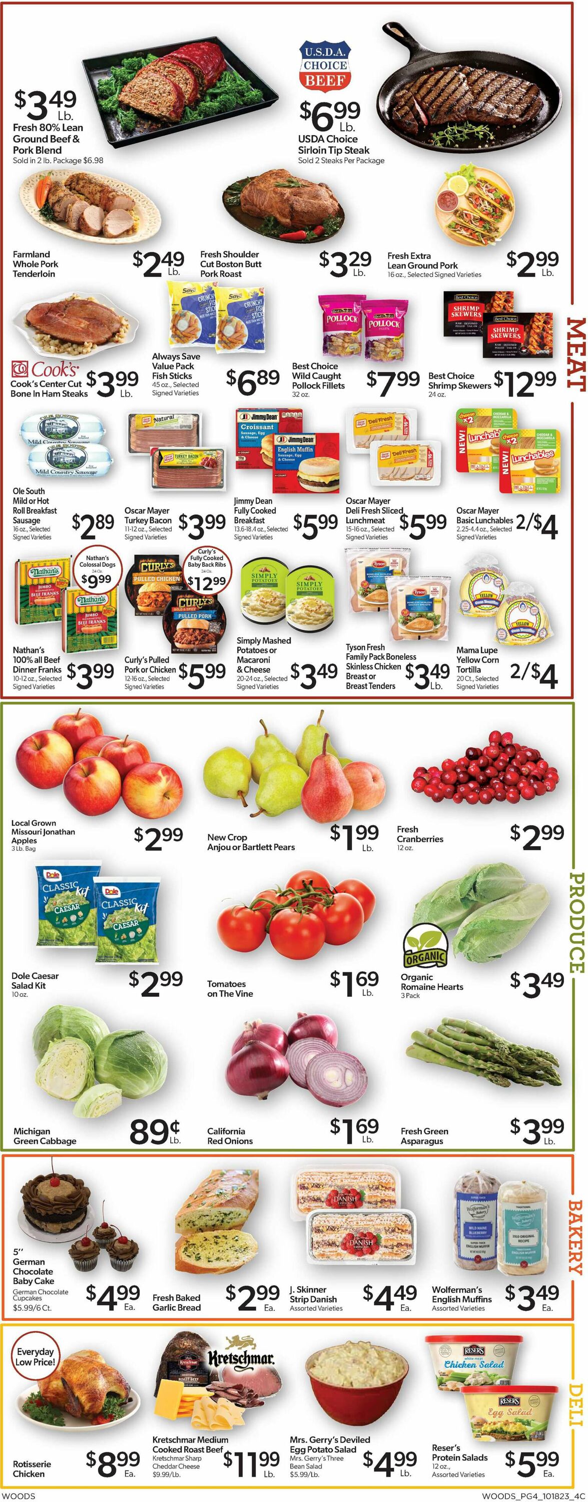 Woods Supermarket Weekly Ad Circular - valid 10/18-10/24/2023 (Page 4)