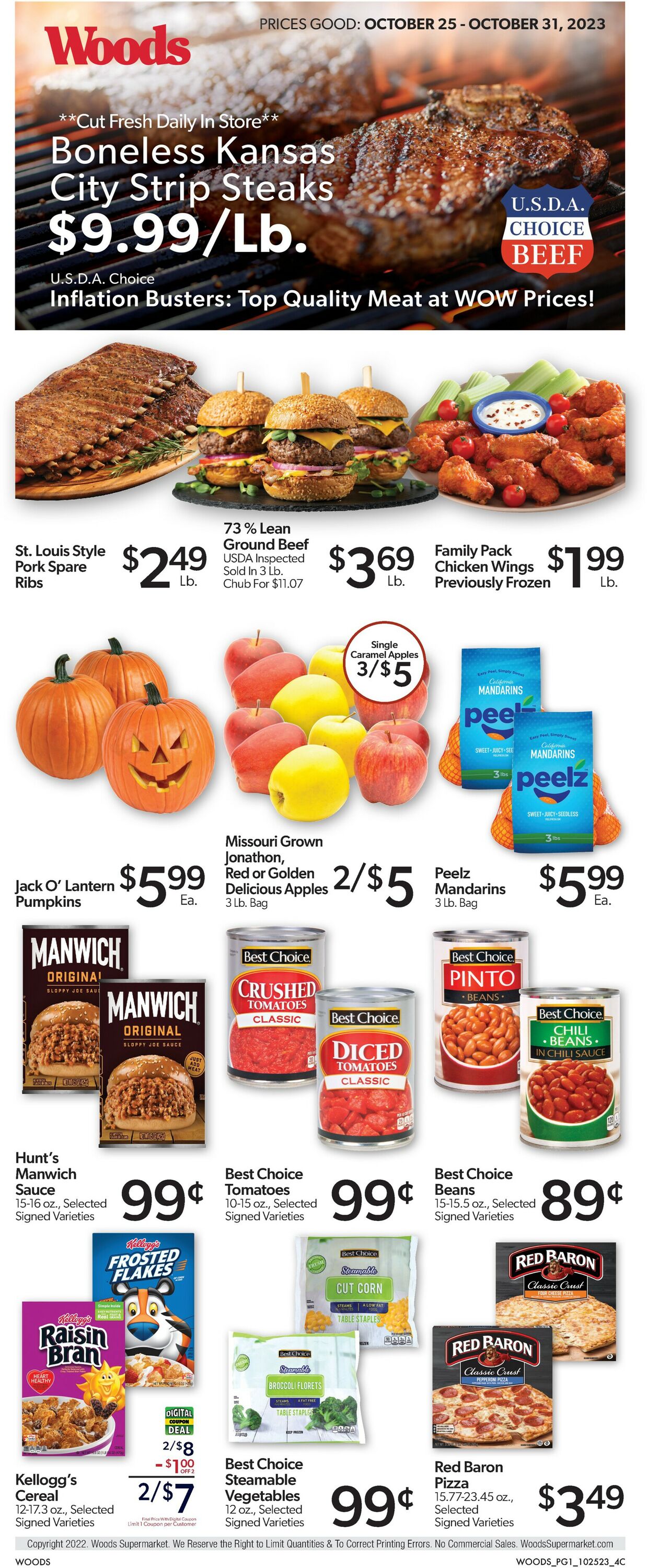Woods Supermarket Weekly Ad Circular - valid 10/25-11/01/2023