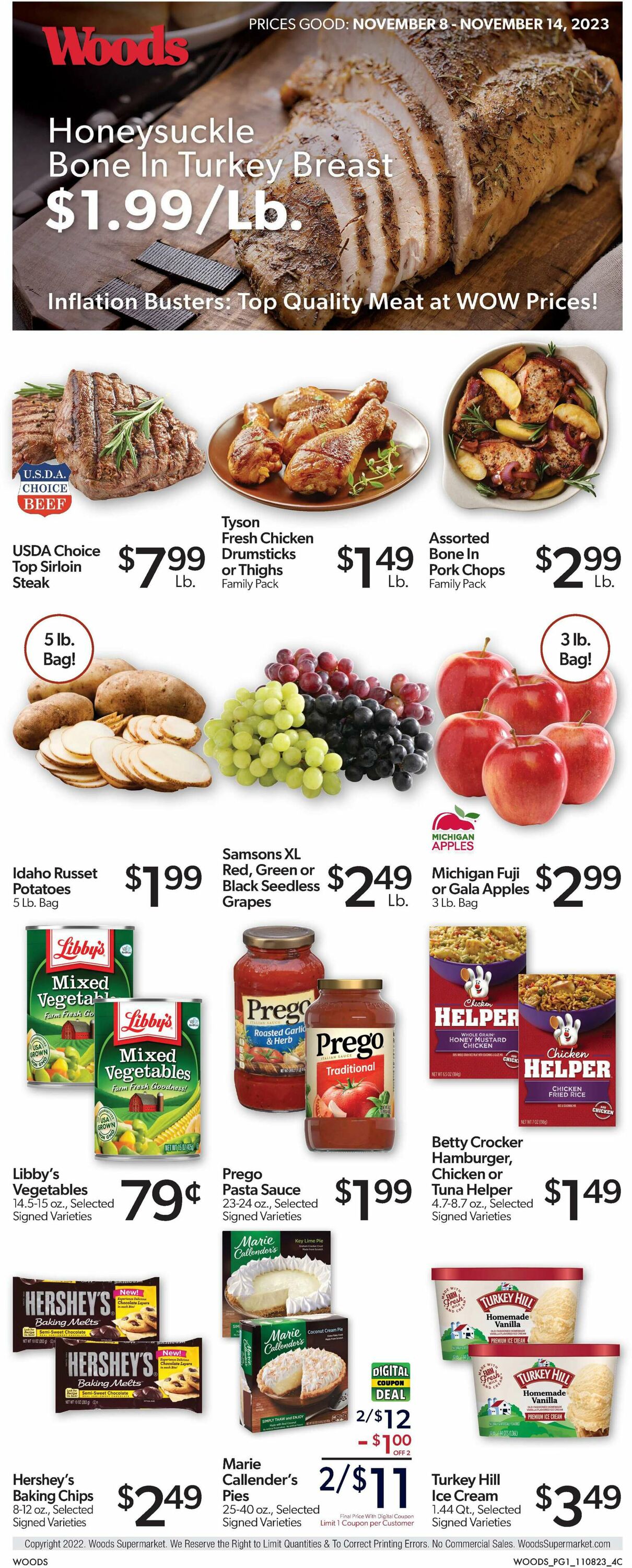 Woods Supermarket Weekly Ad Circular - valid 11/08-11/14/2023