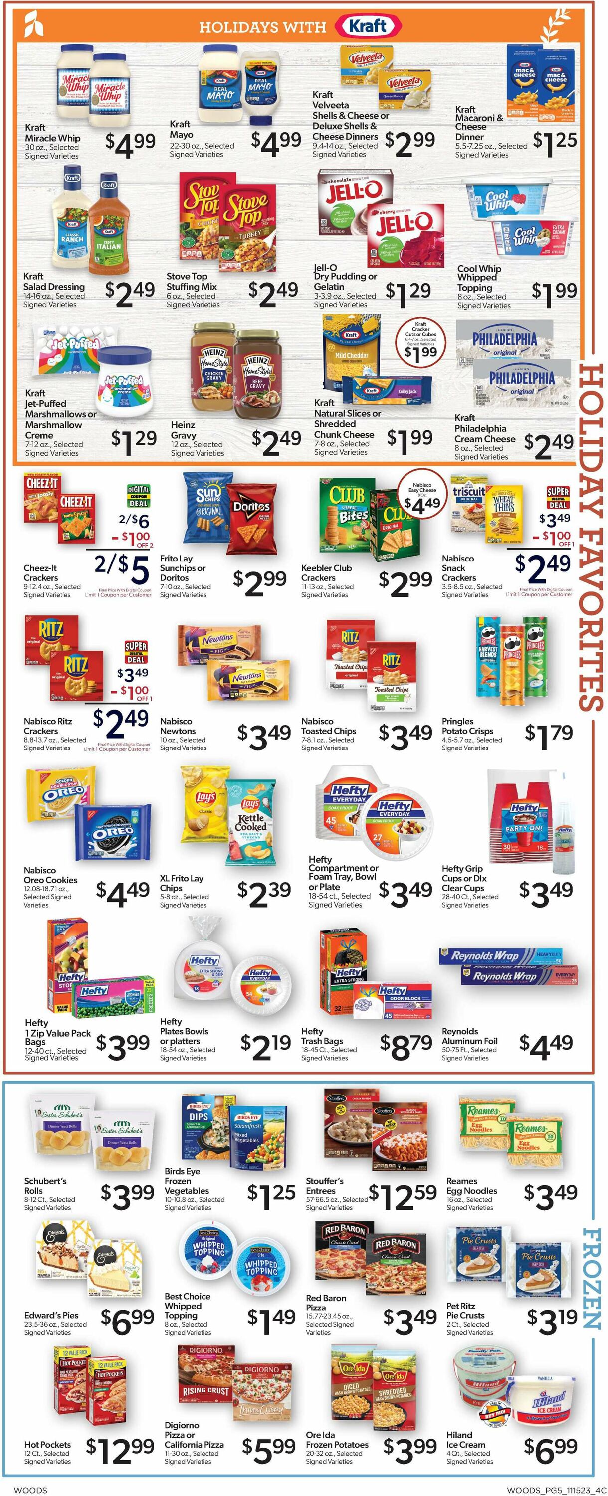 Woods Supermarket Weekly Ad Circular - valid 11/15-11/28/2023 (Page 5)