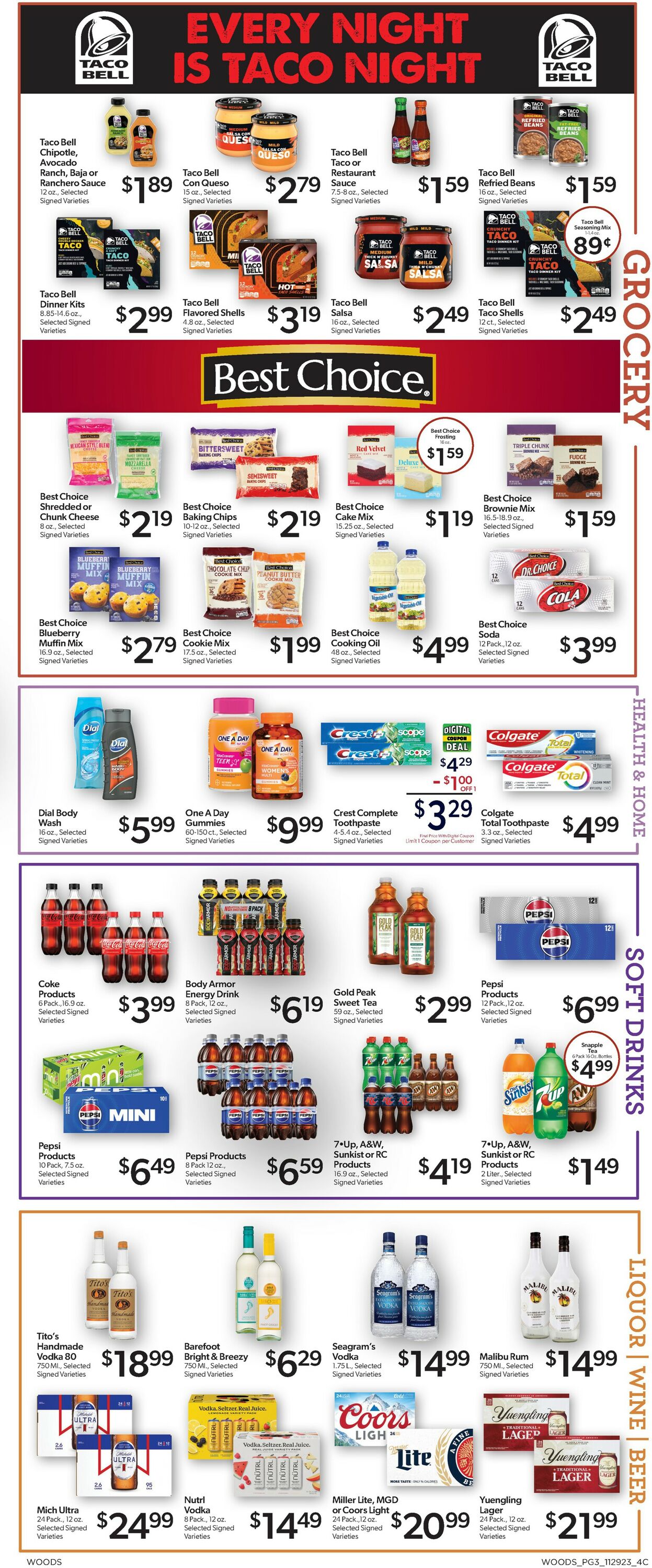 Woods Supermarket Weekly Ad Circular - valid 11/29-12/05/2023 (Page 3)