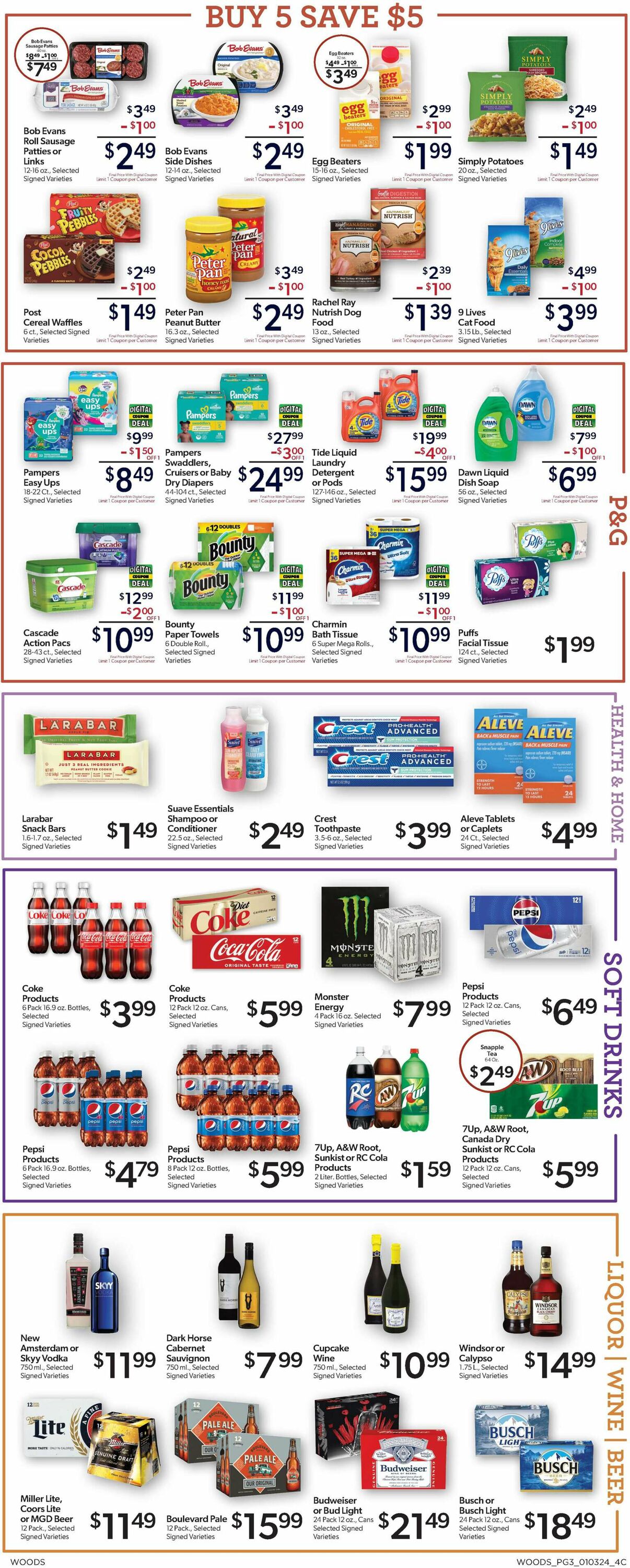 Woods Supermarket Weekly Ad Circular - valid 01/03-01/09/2024 (Page 3)