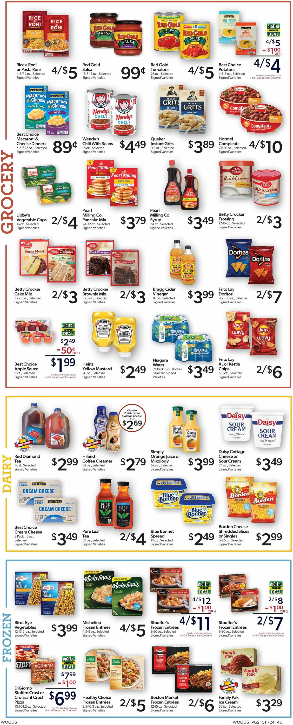 Woods Supermarket Weekly Ad Circular - valid 01/17-01/23/2024 (Page 2)