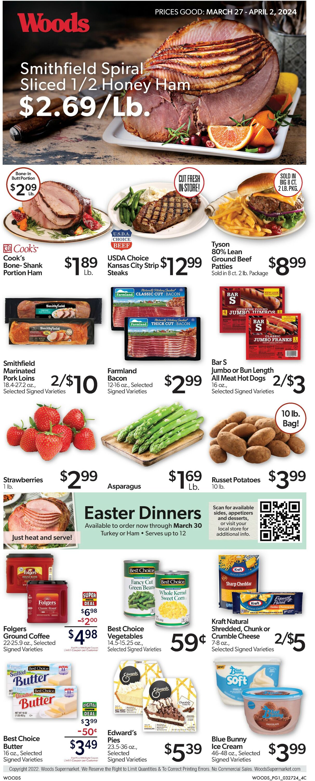 Woods Supermarket Weekly Ad Circular - valid 03/27-04/02/2024