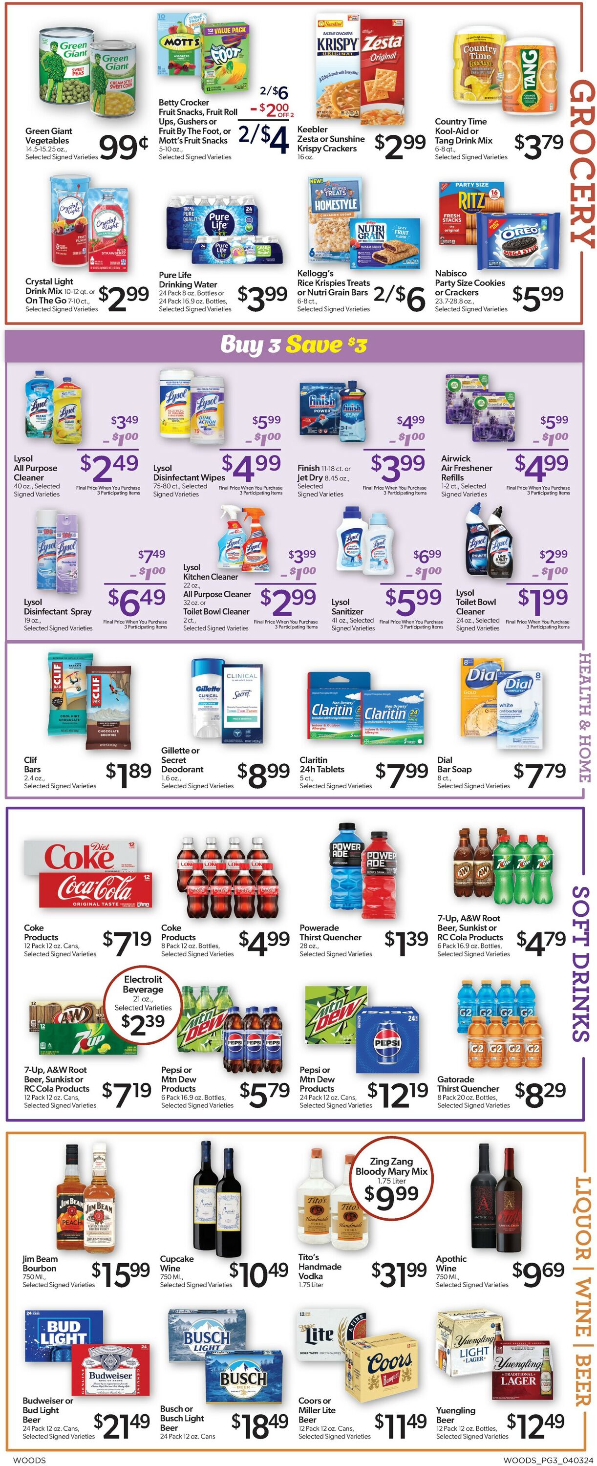 Woods Supermarket Weekly Ad Circular - valid 04/03-04/09/2024 (Page 3)
