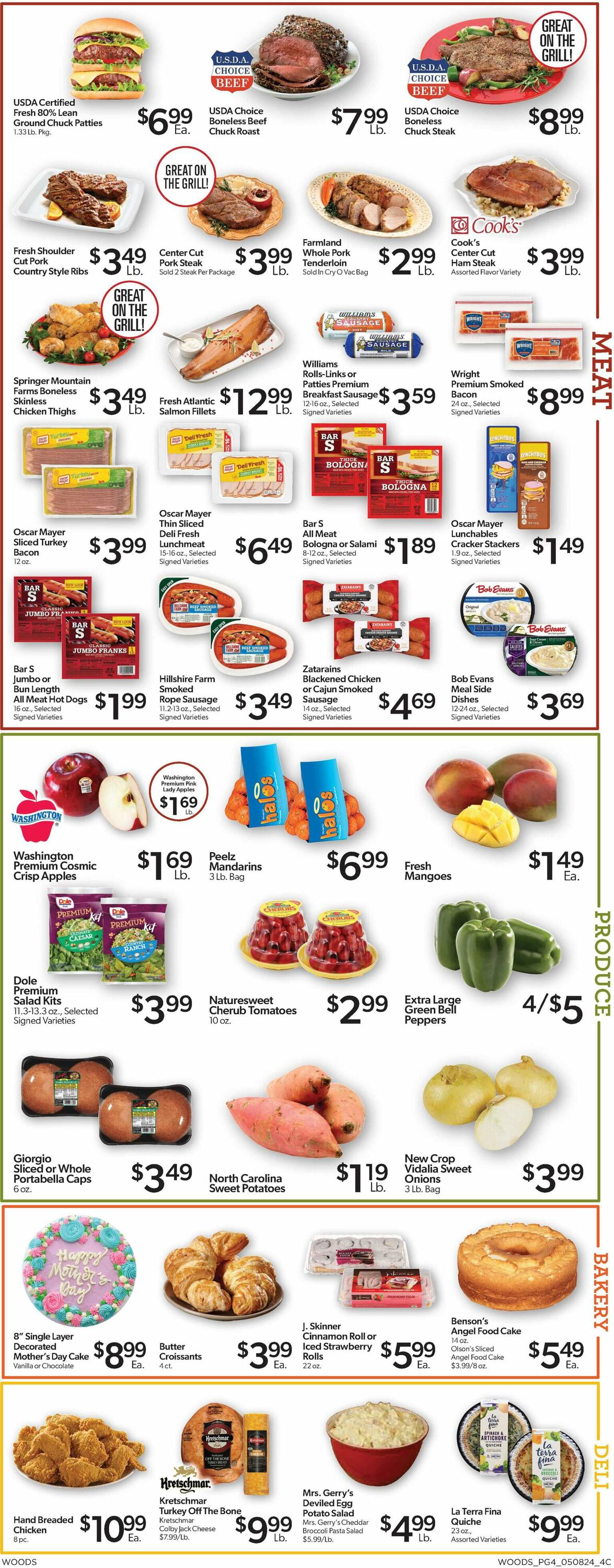 Woods Supermarket Weekly Ad Circular - valid 05/08-05/14/2024 (Page 4)