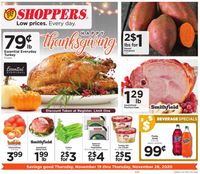 Shoppers Food & Pharmacy Thanksgiving ad 2020