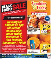 Sunshine Foods Black Friday Sale 2020
