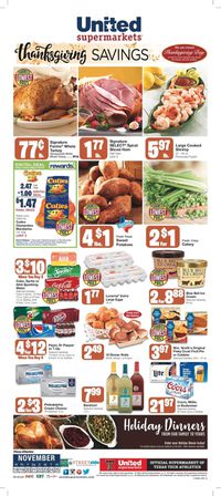 United Supermarkets Thanksgiving ad 2020