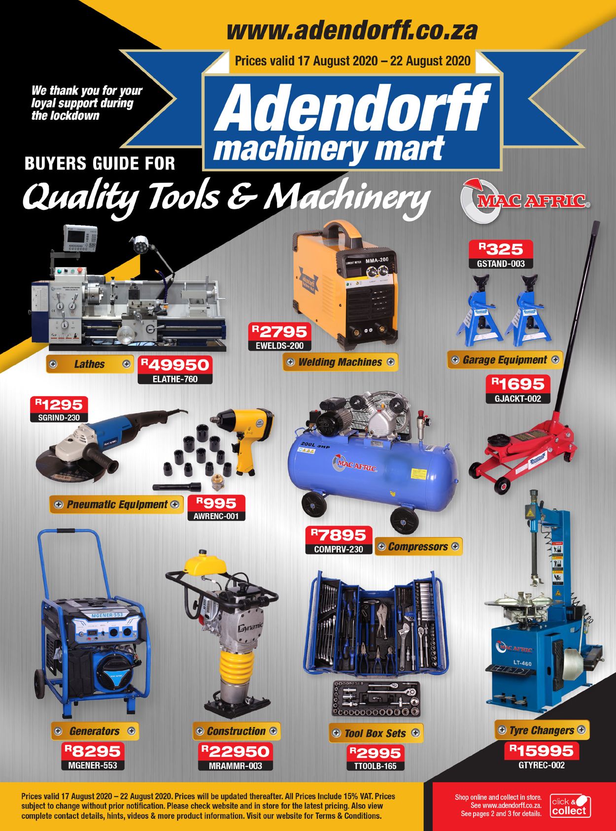 Adendorff Machinery Mart Catalogue - 2020/08/17-2020/08/22