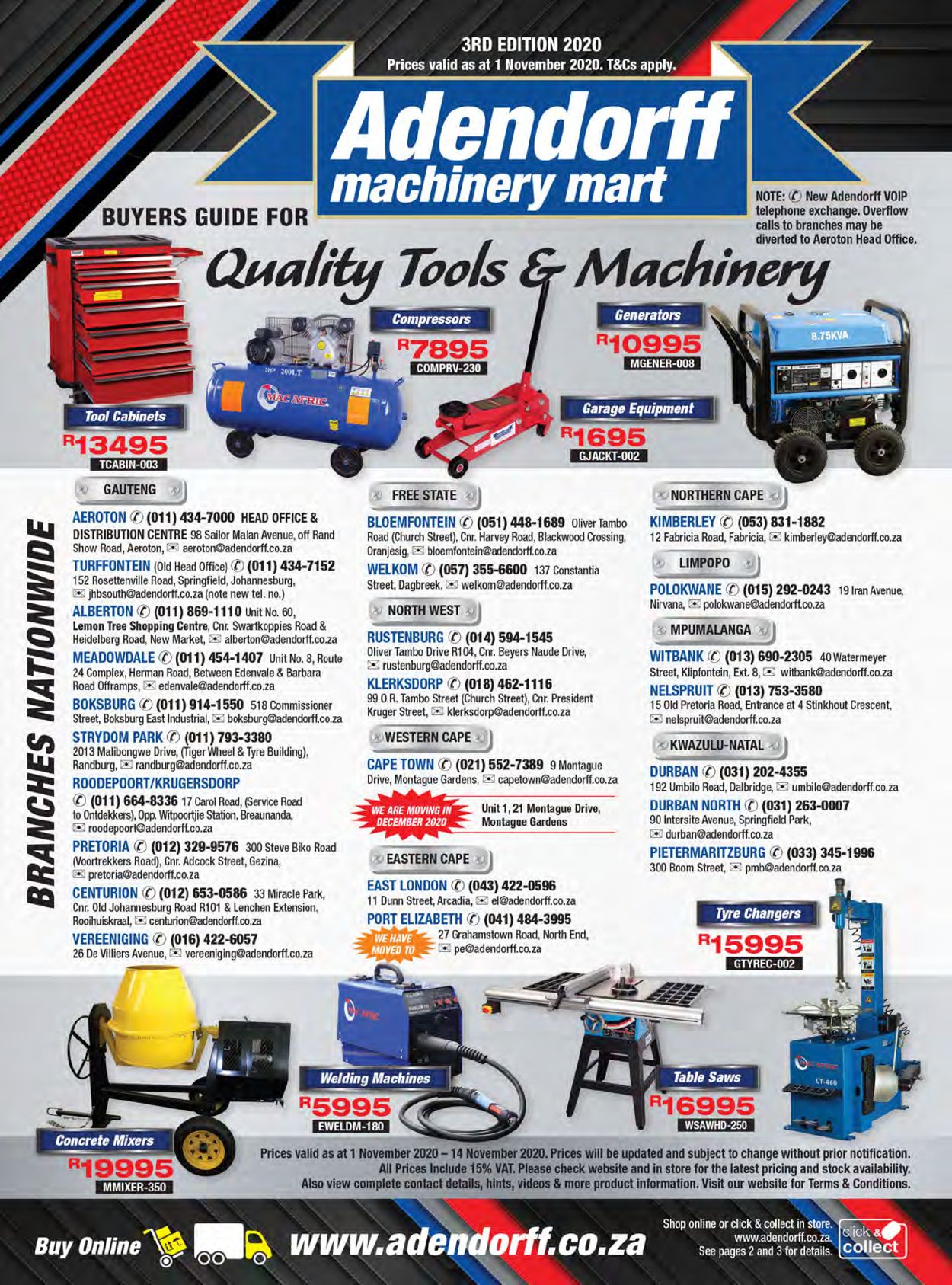 Adendorff Machinery Mart Catalogue - 2020/11/01-2020/11/14