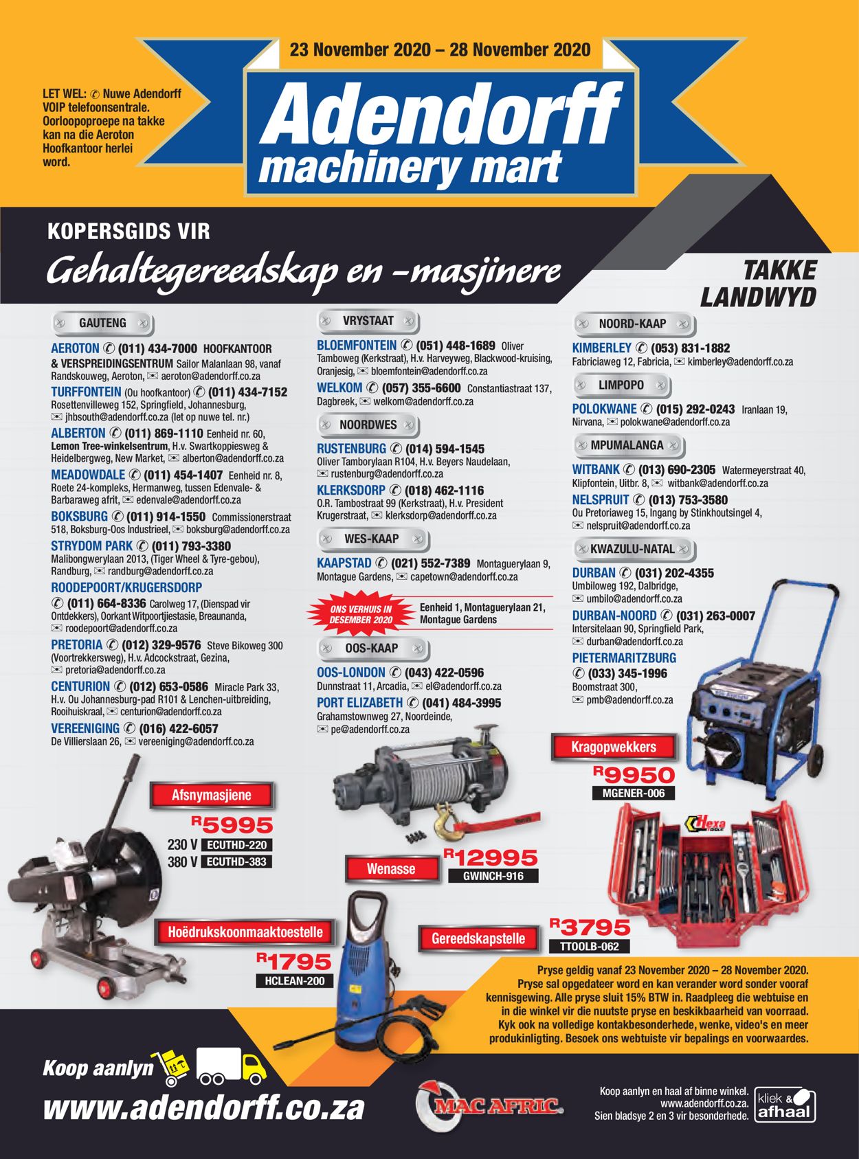 Adendorff Machinery Mart Black Friday 2020 Catalogue - 2020/11/23-2020/11/28