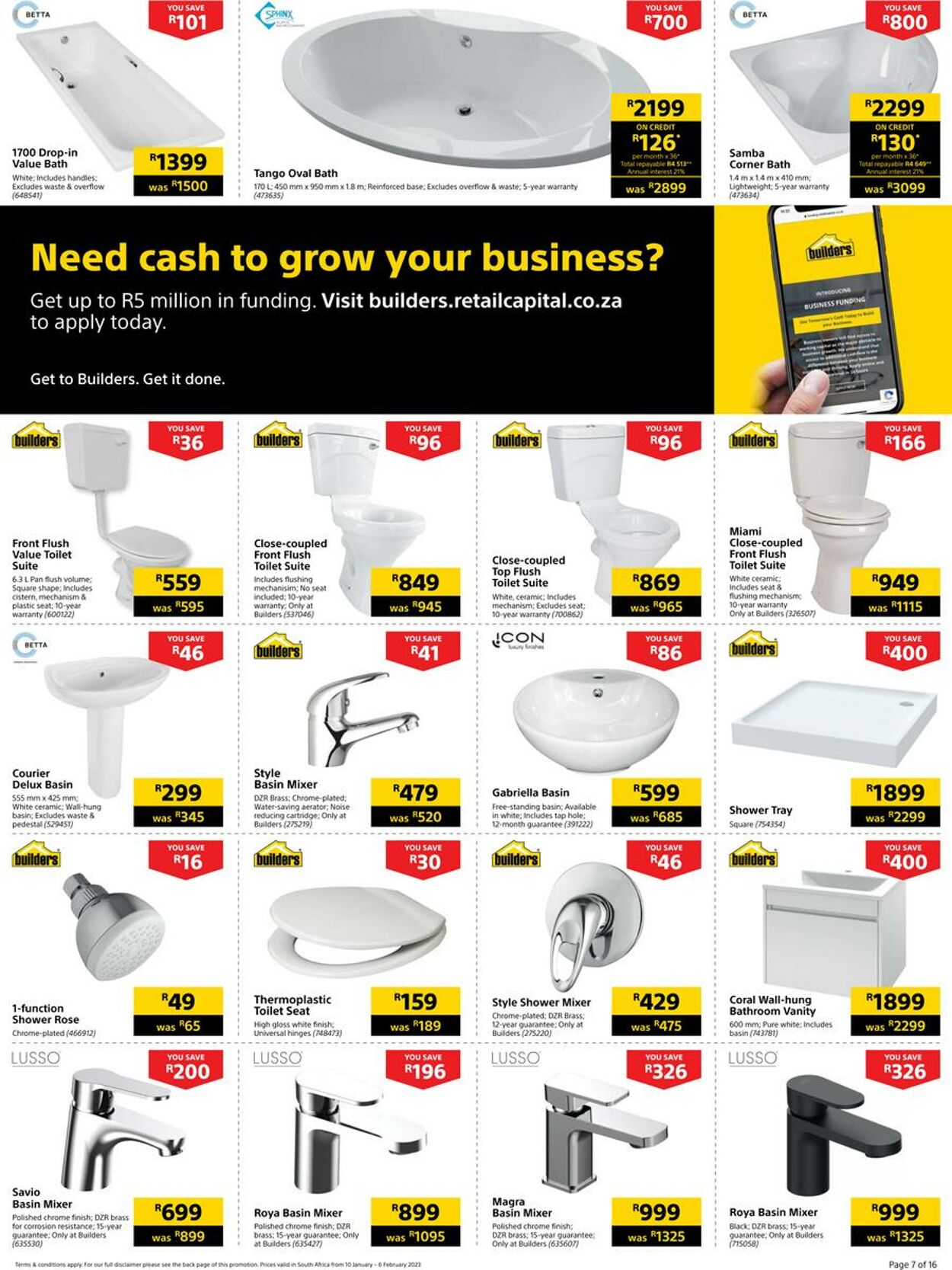 Builders Warehouse Catalogue - 2023/01/10-2023/02/06 (Page 7)