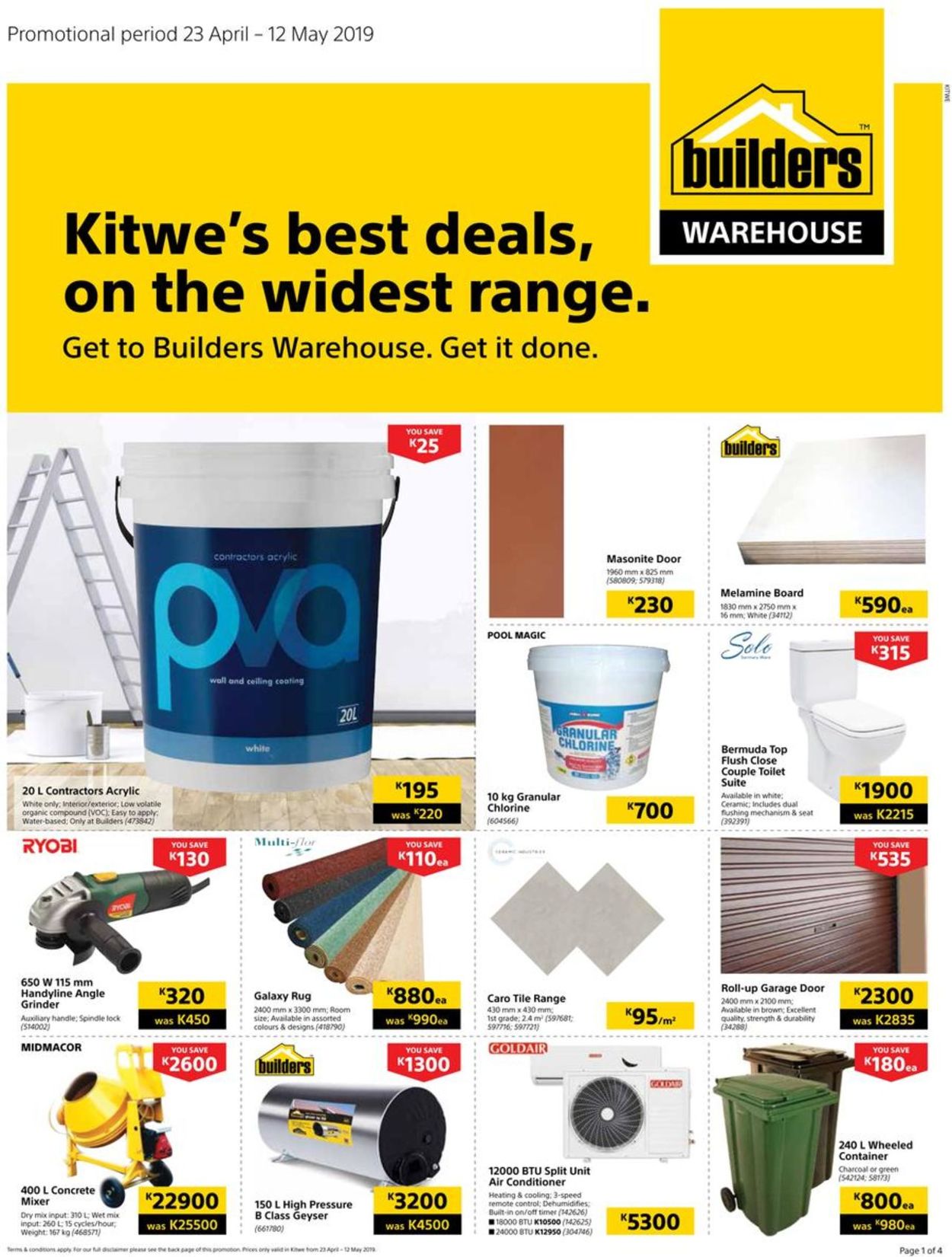 Builders Warehouse - Kitwe Catalogue - 2019/04/23-2019/05/12
