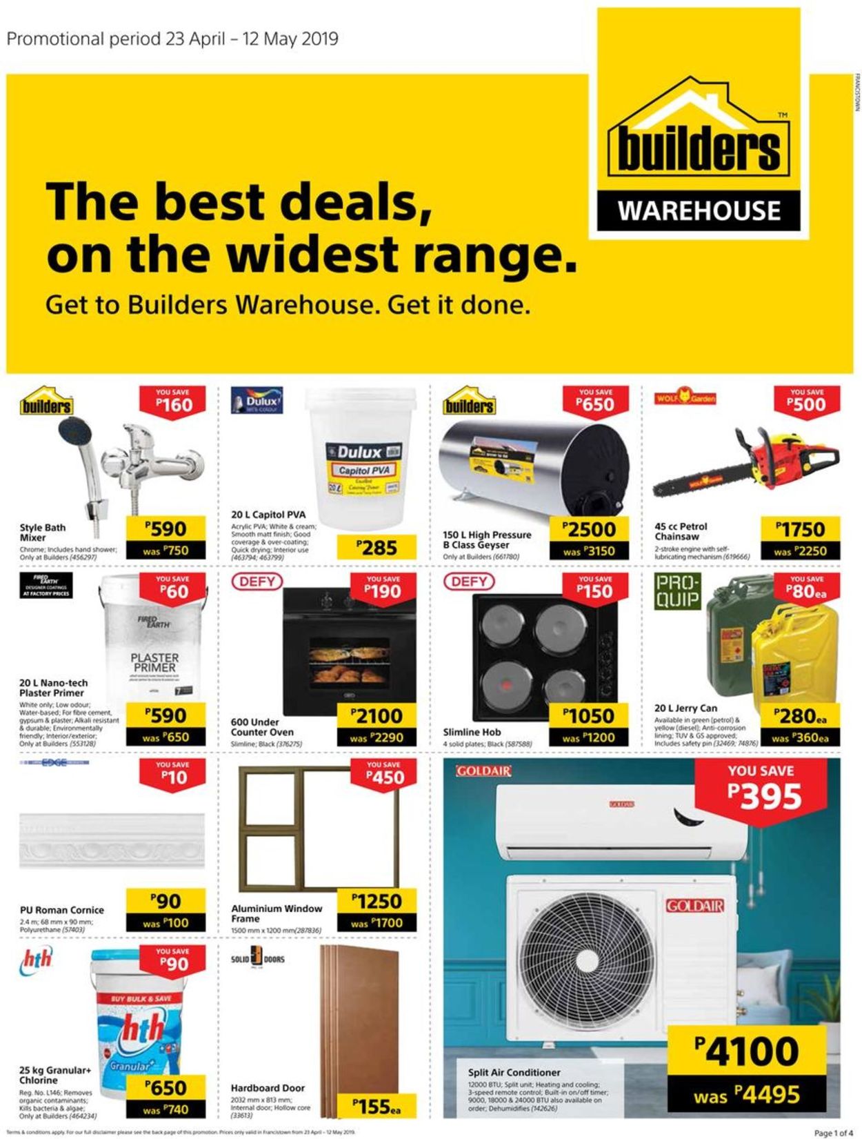 Builders Warehouse - Francistown Catalogue - 2019/04/23-2019/05/12