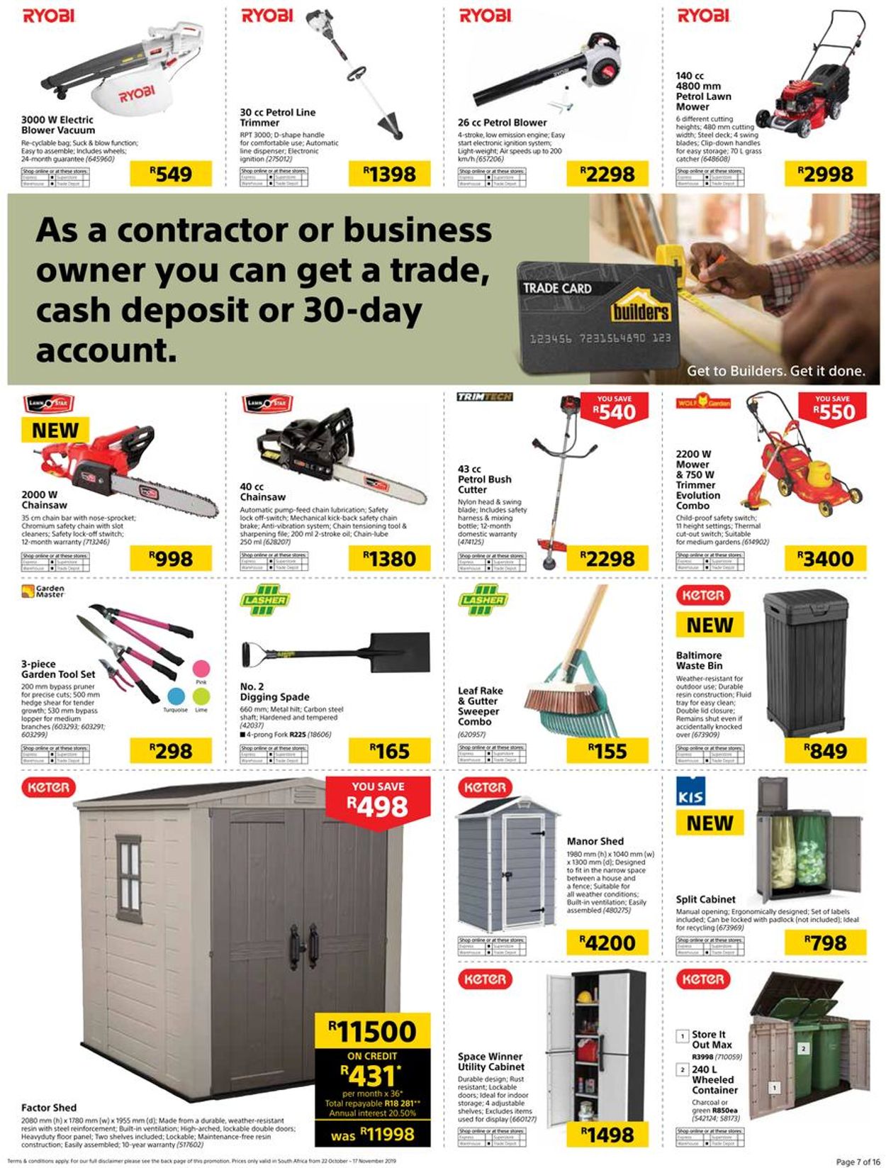 Builders Warehouse Catalogue - 2019/10/22-2019/11/17 (Page 8)
